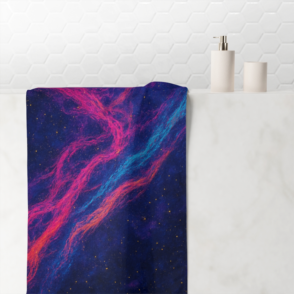Plasma Filament Bloom Tapestry personalized bath towels