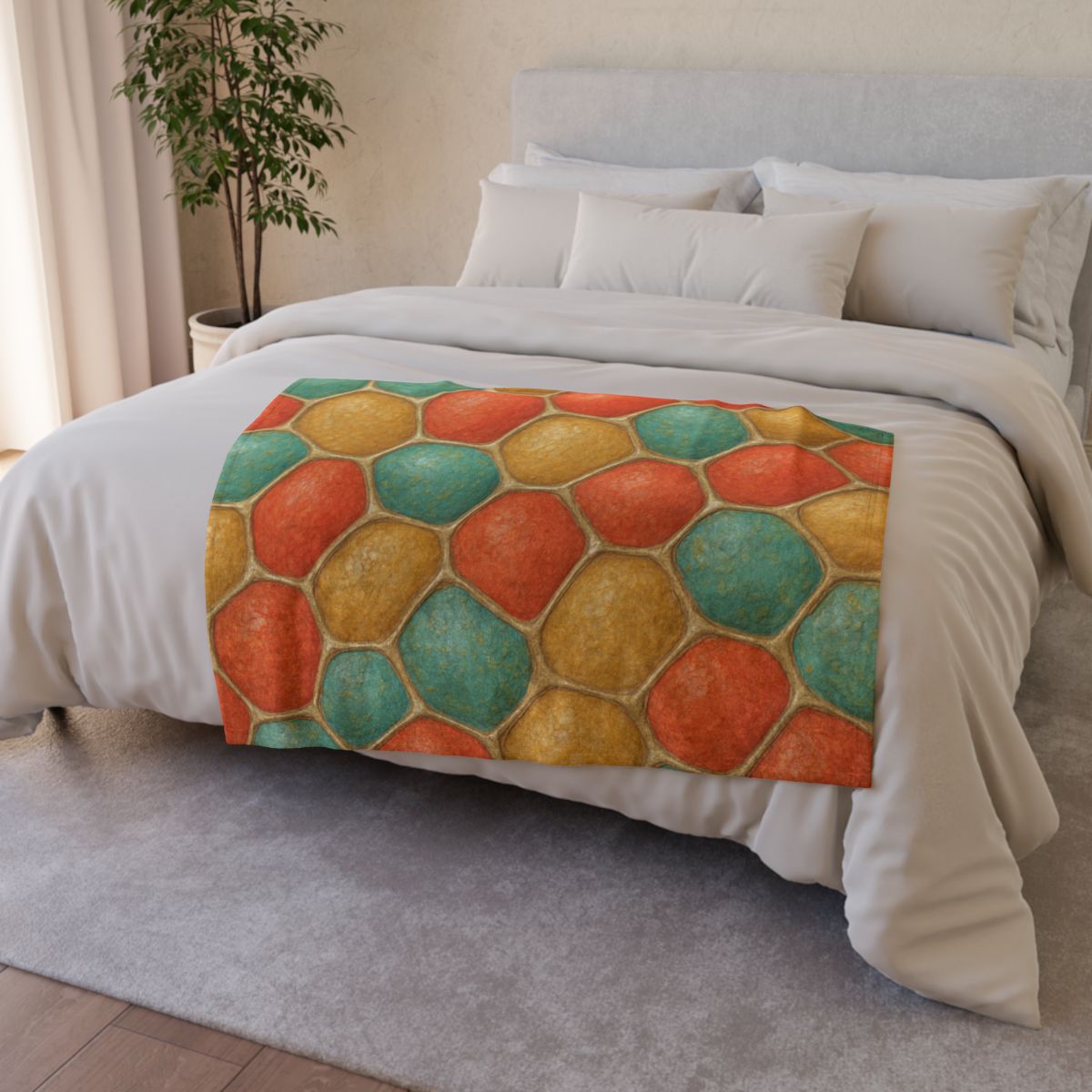 Pod Cluster Mosaic stylish throw blankets