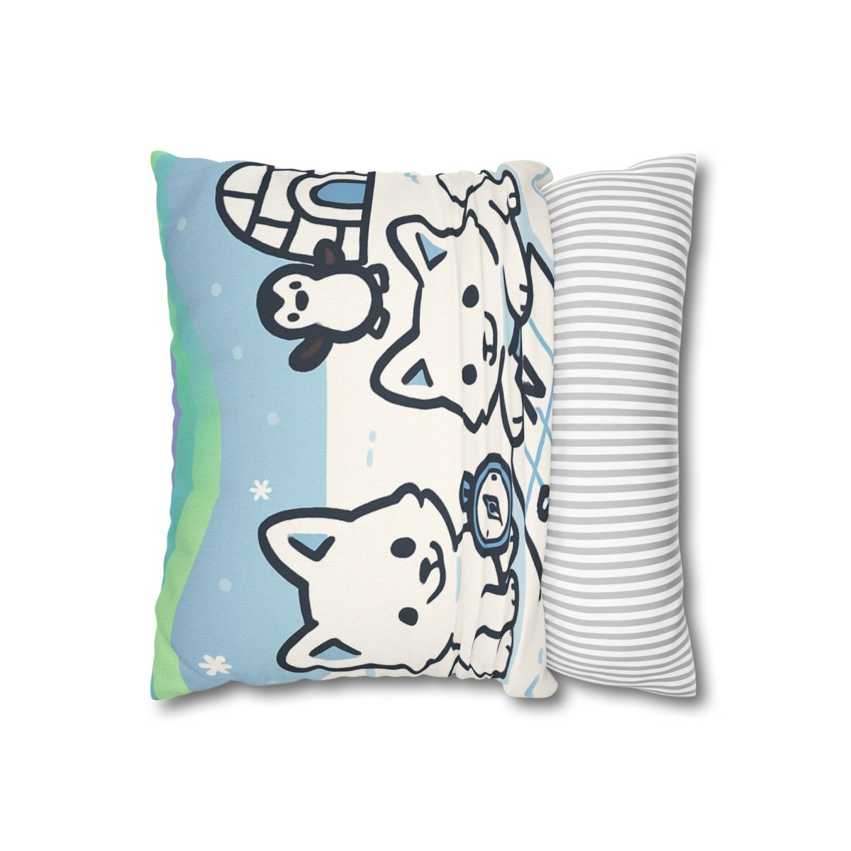 Polar Aurora Map Makers trendy patterned pillow cases