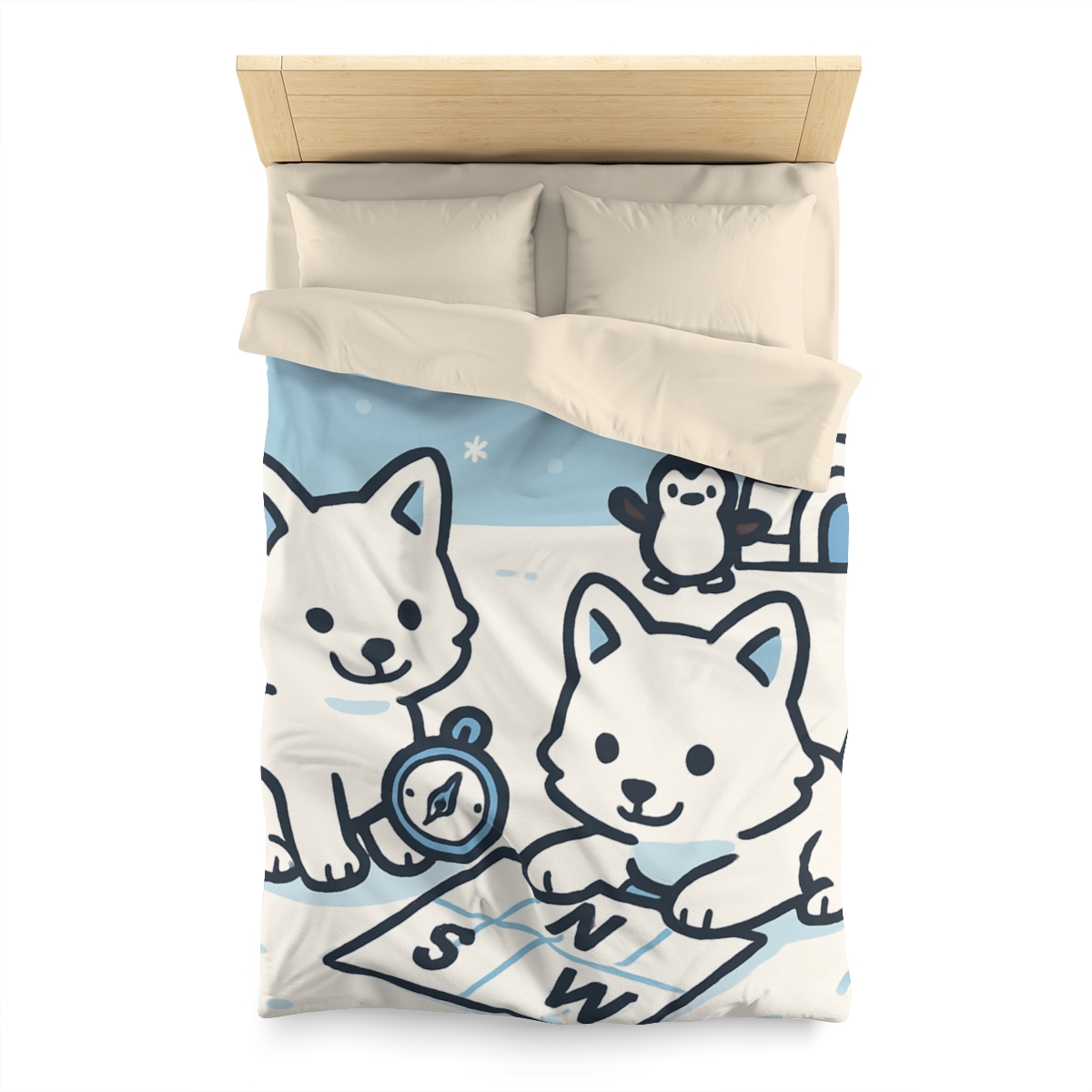 Polar Aurora Map Makers stylish duvet covers