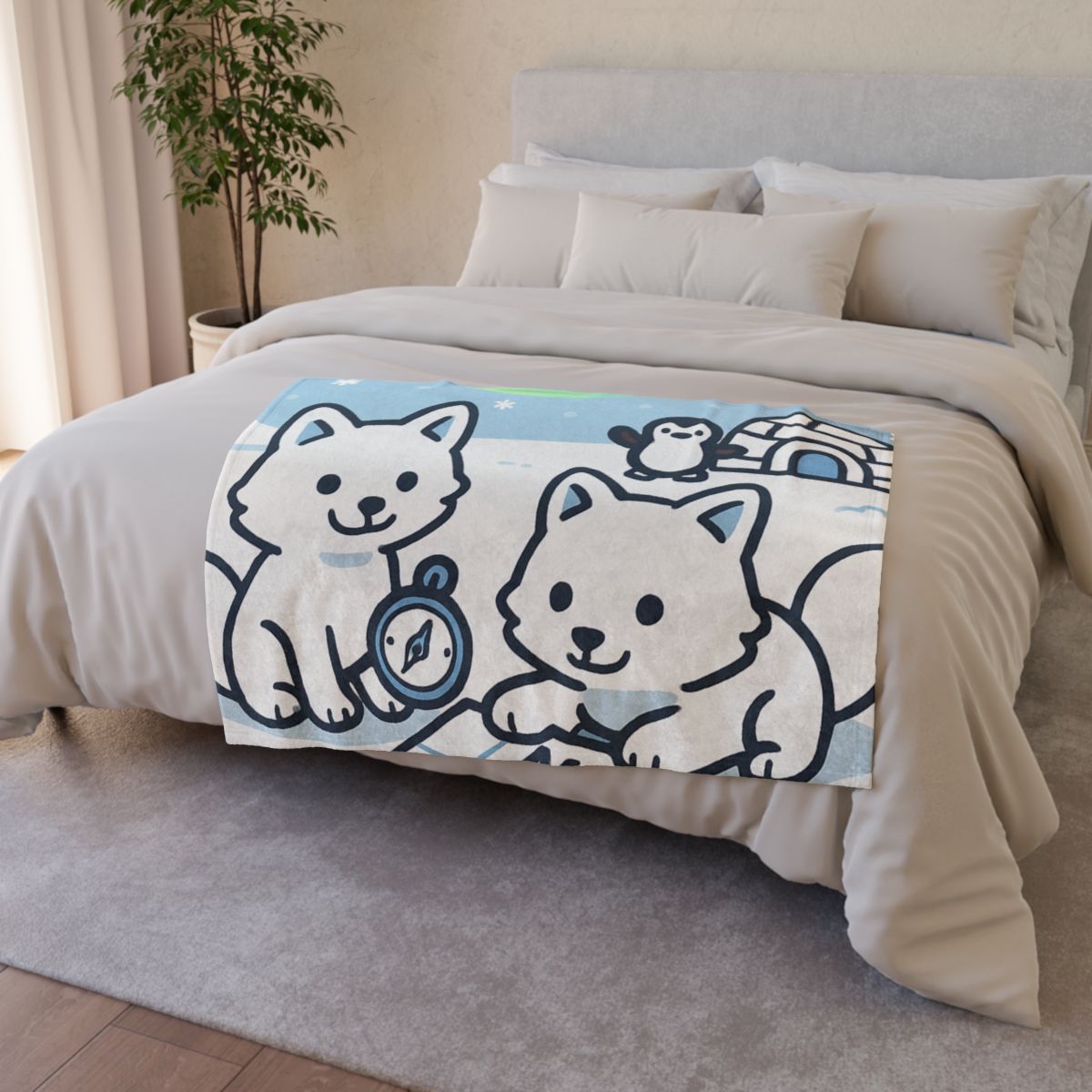 Polar Aurora Map Makers custom blankets