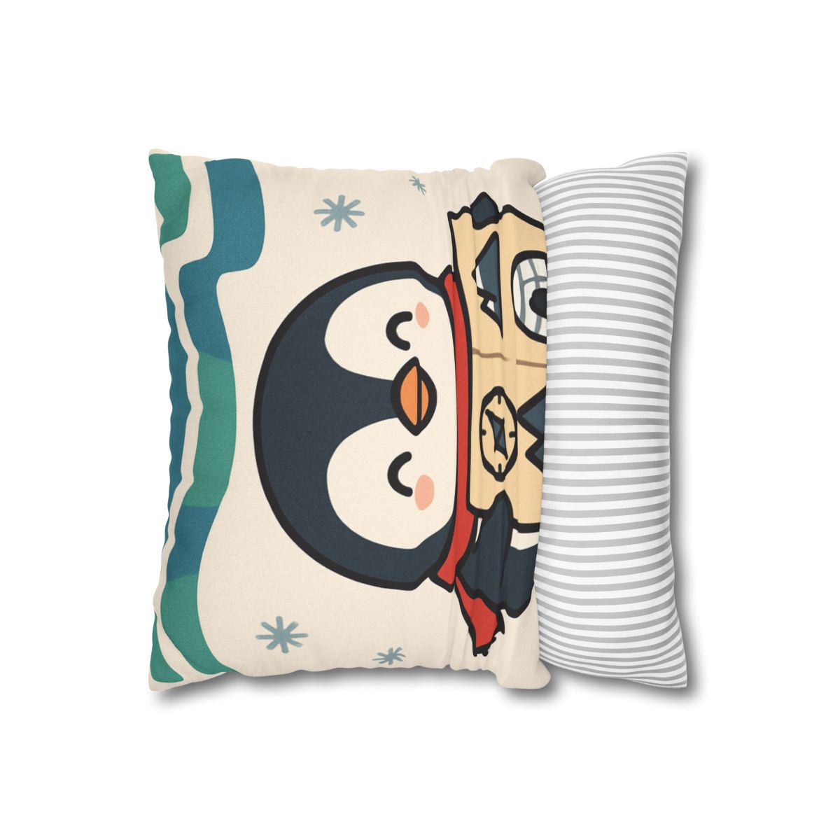 Polar Lights Penguin Map Quest comfortable bedding pillow covers