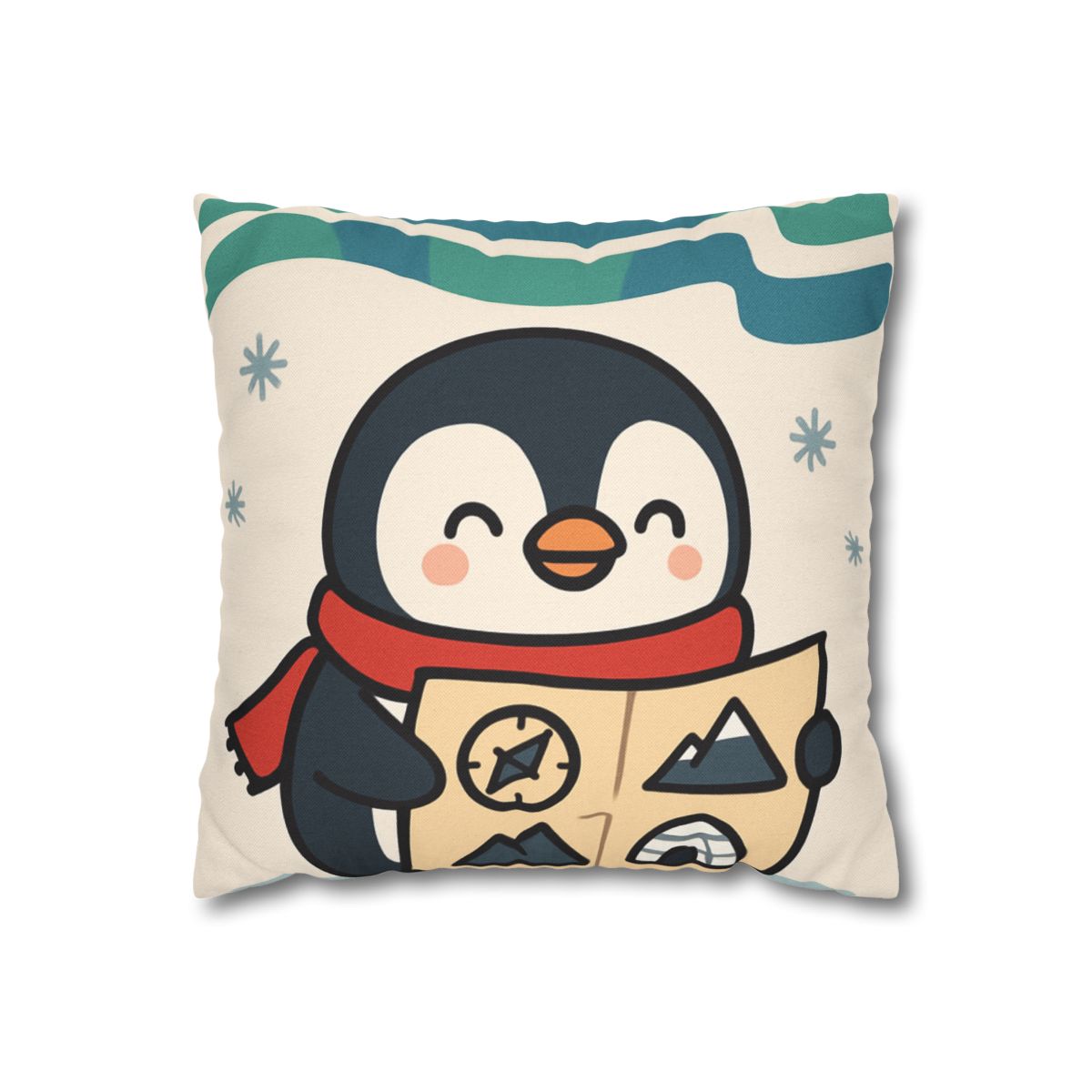 Polar Lights Penguin Map Quest comfortable bedding pillow covers