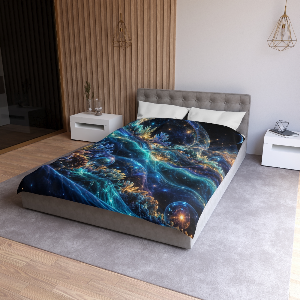 Polarized Photon Reef stylish duvet covers [AI-f94d6be4-43c35c674883]