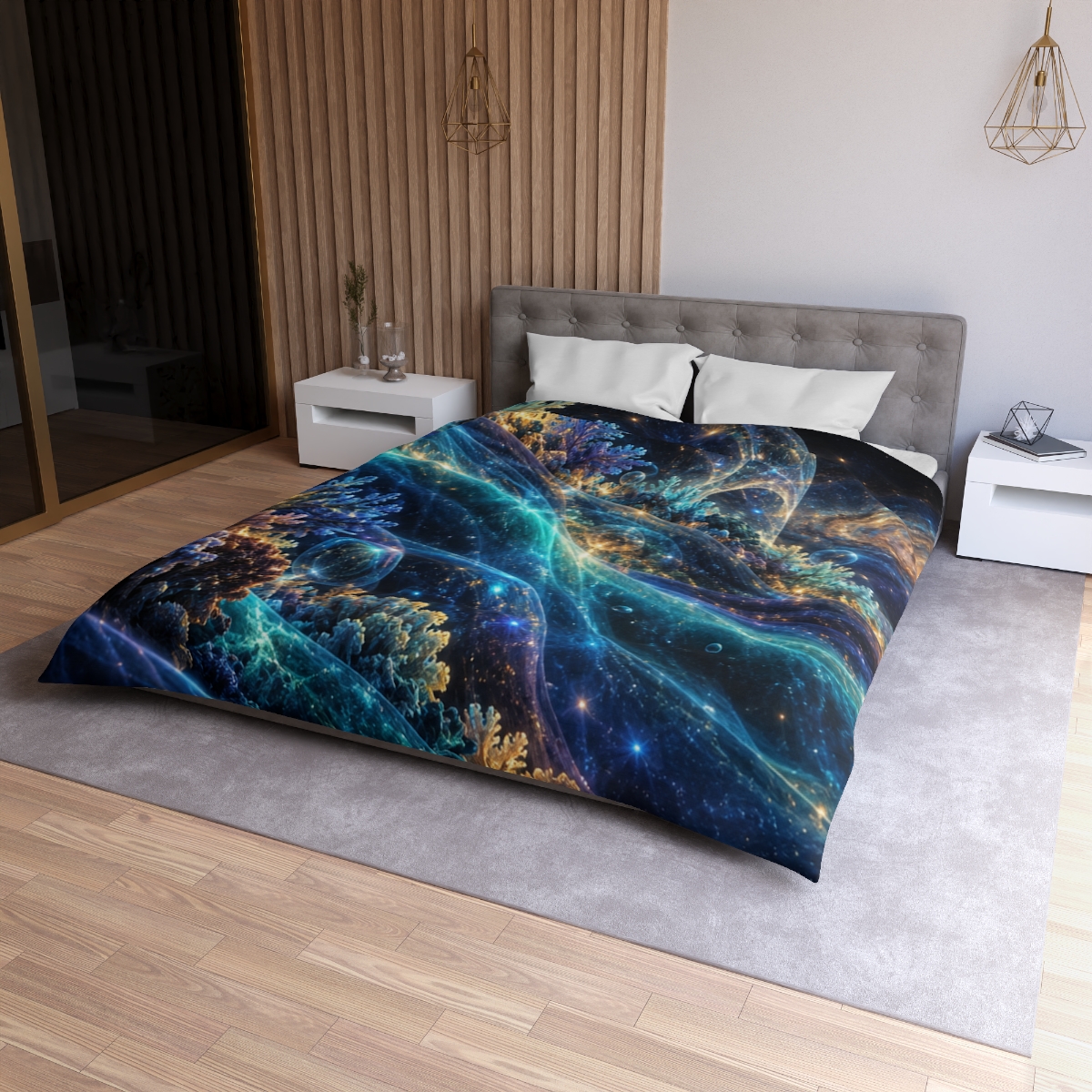 Polarized Photon Reef stylish duvet covers [AI-f94d6be4-a06b6192a70b]
