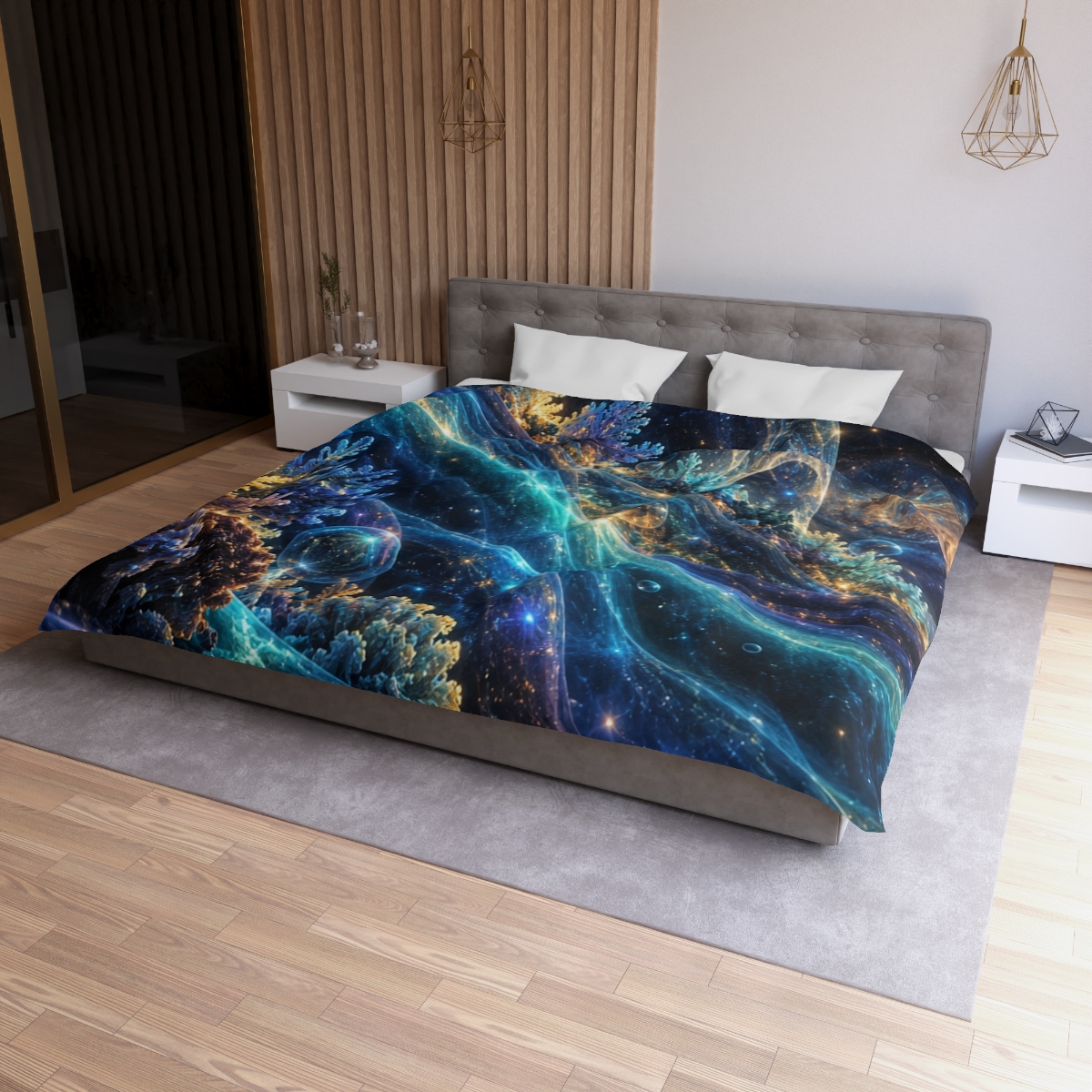 Polarized Photon Reef stylish duvet covers [AI-f94d6be4-41637a85fa95]