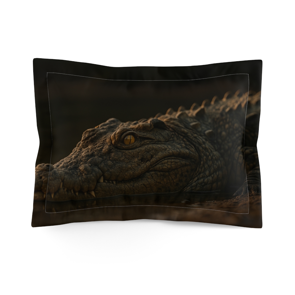 Primordial Gaze Nile Crocodile personalized decorative pillows