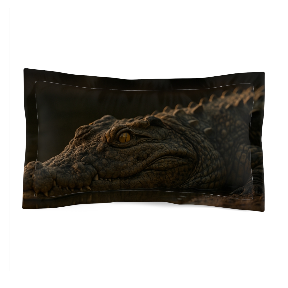 Primordial Gaze Nile Crocodile personalized decorative pillows