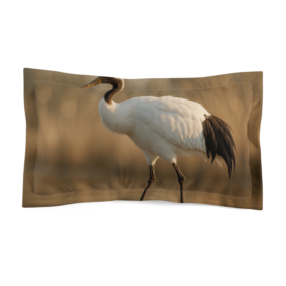 Prism Calm Red Crowned Crane soft plush pillows