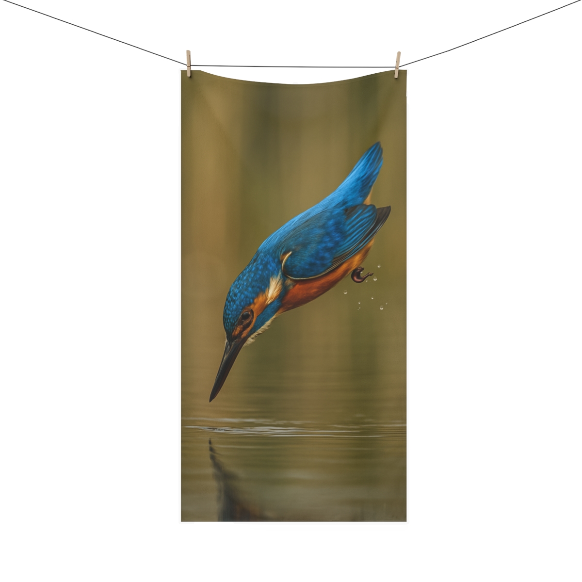 Prism Dive Common Kingfisher comfortable face towels