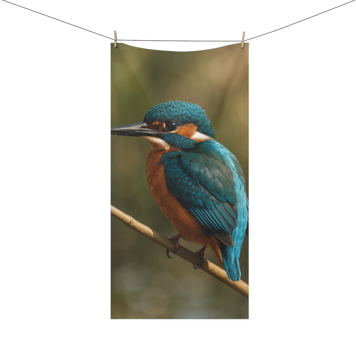 Prism Flash Common Kingfisher comfortable face towels