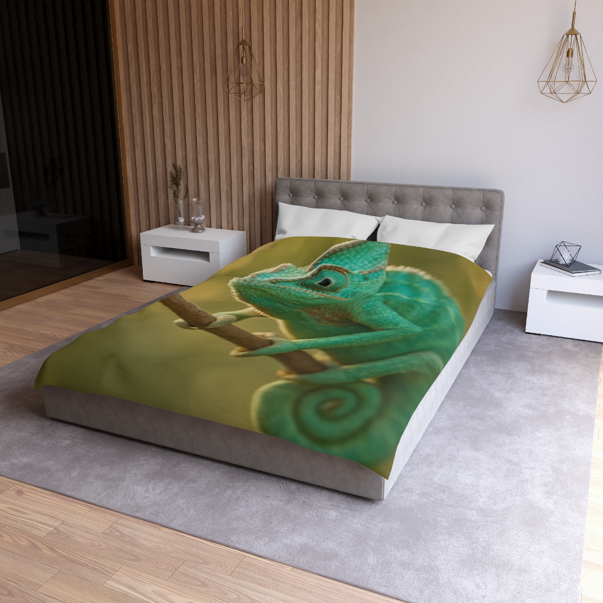 Prism Gaze Veiled Chameleon designer printed duvets