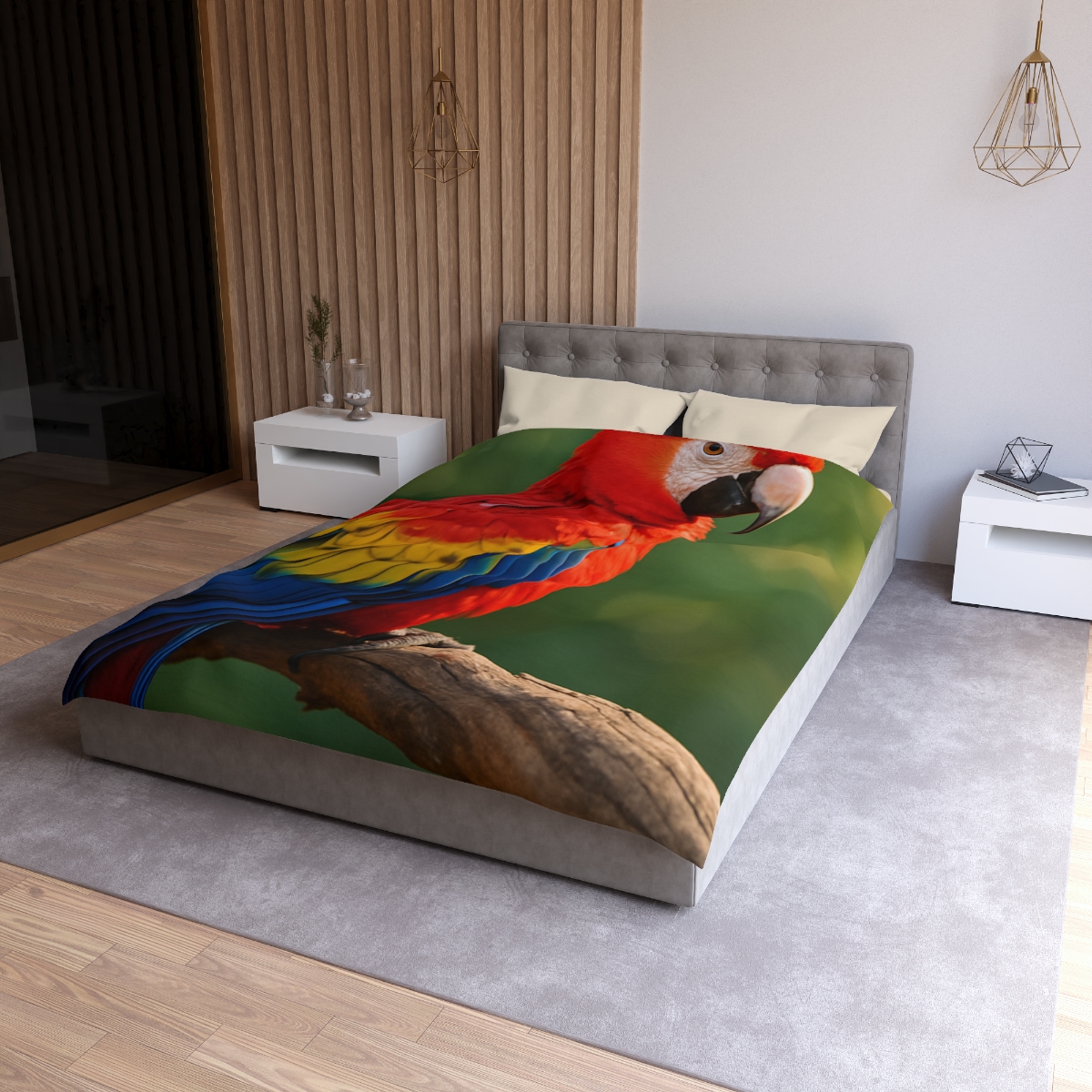 Prism Song Scarlet Macaw custom duvets