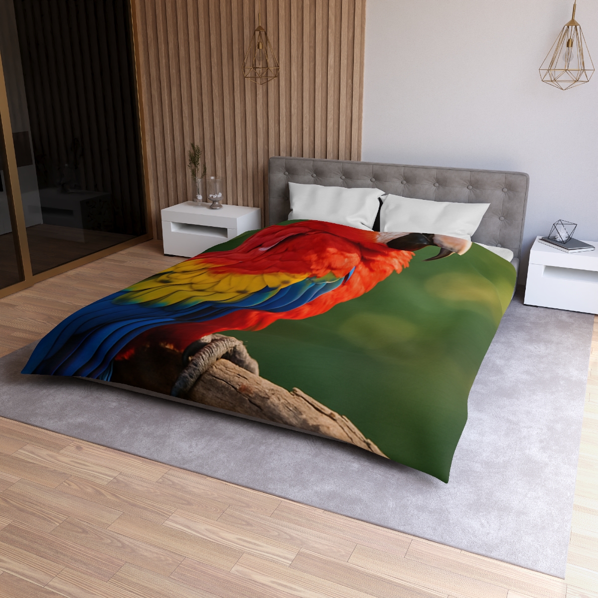 Prism Song Scarlet Macaw custom duvets