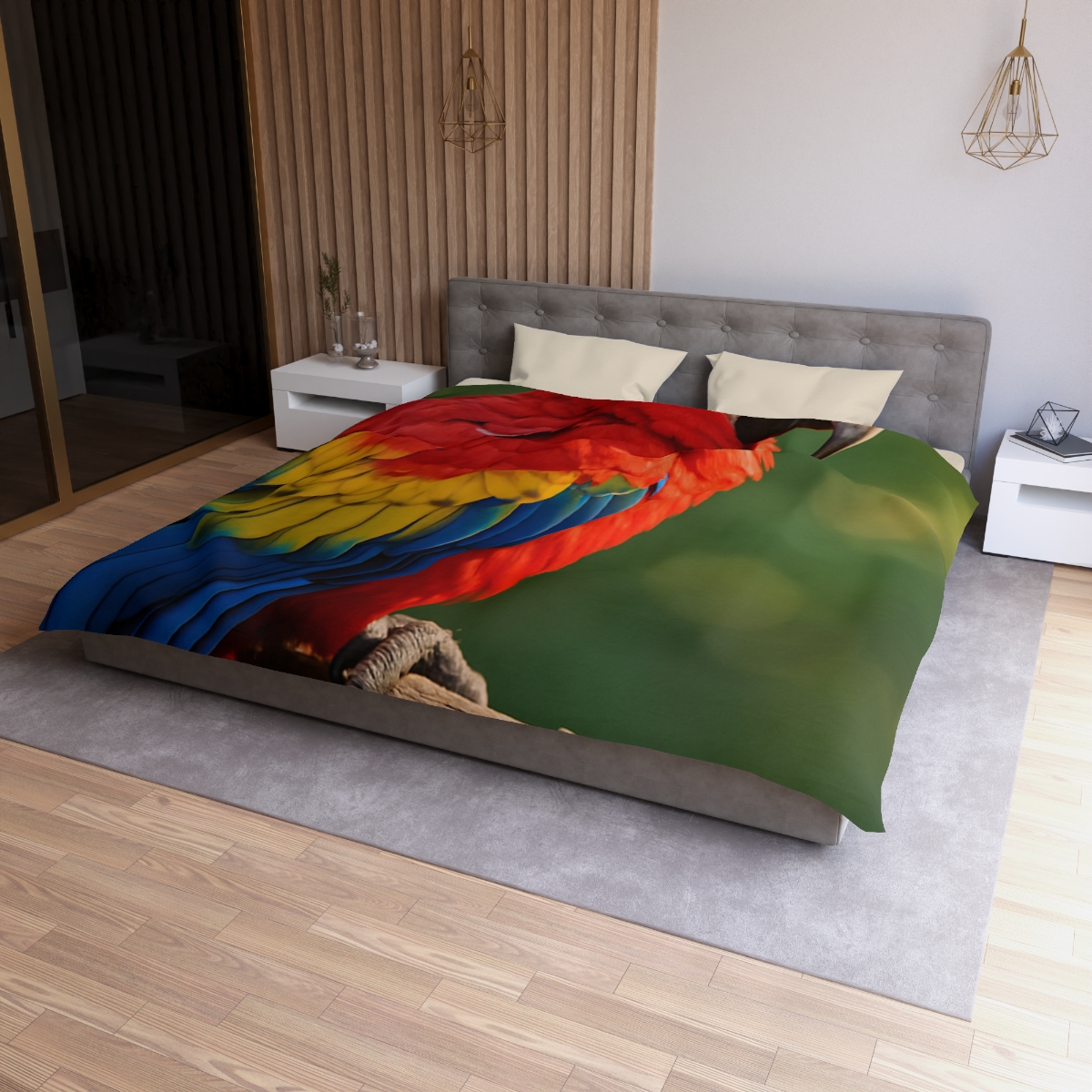 Prism Song Scarlet Macaw custom duvets