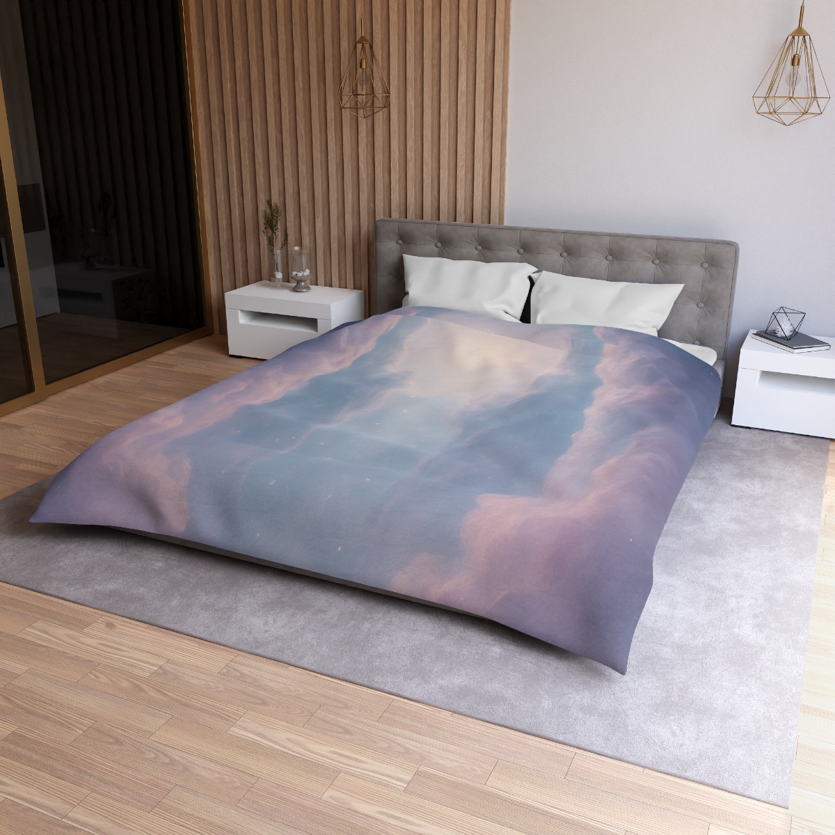 Prismatic Dust Bloom Cathedral duvets for gifts