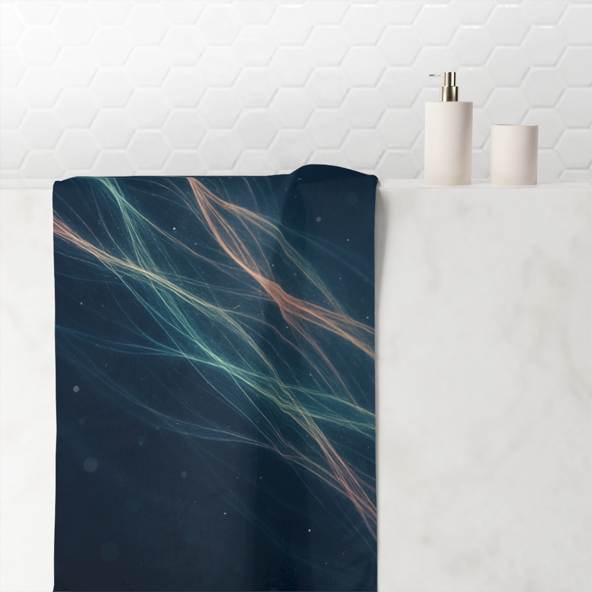 Prismatic Dust Filament Tapestry soft cotton towels