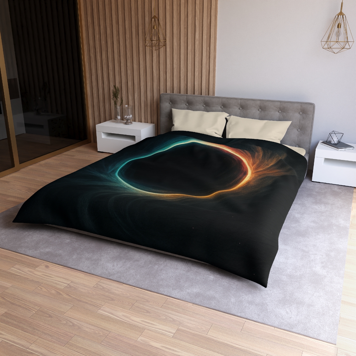 Prismatic Event Horizon Bloom personalized bedding duvets