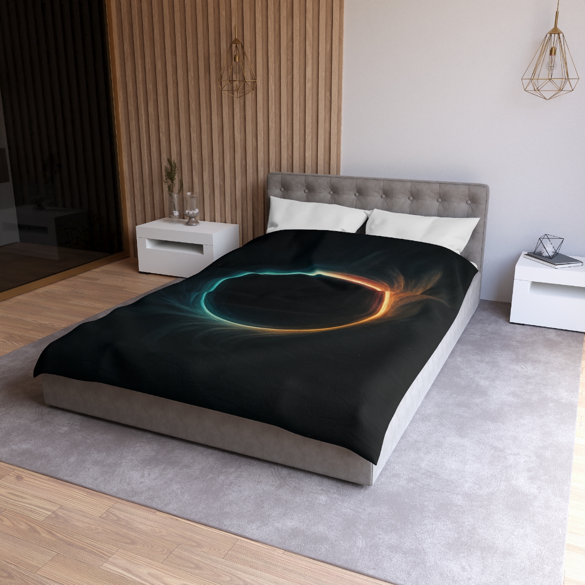 Prismatic Event Horizon Bloom personalized bedding duvets
