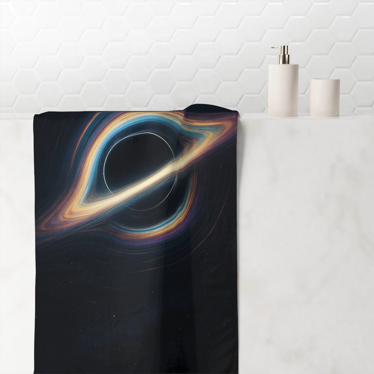 Prismatic Gravity Lens Bloom designer printed towels