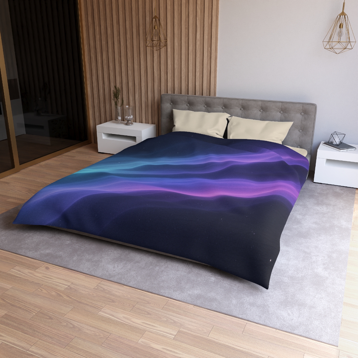 Prismatic Ion Veil Drift unique patterned duvets