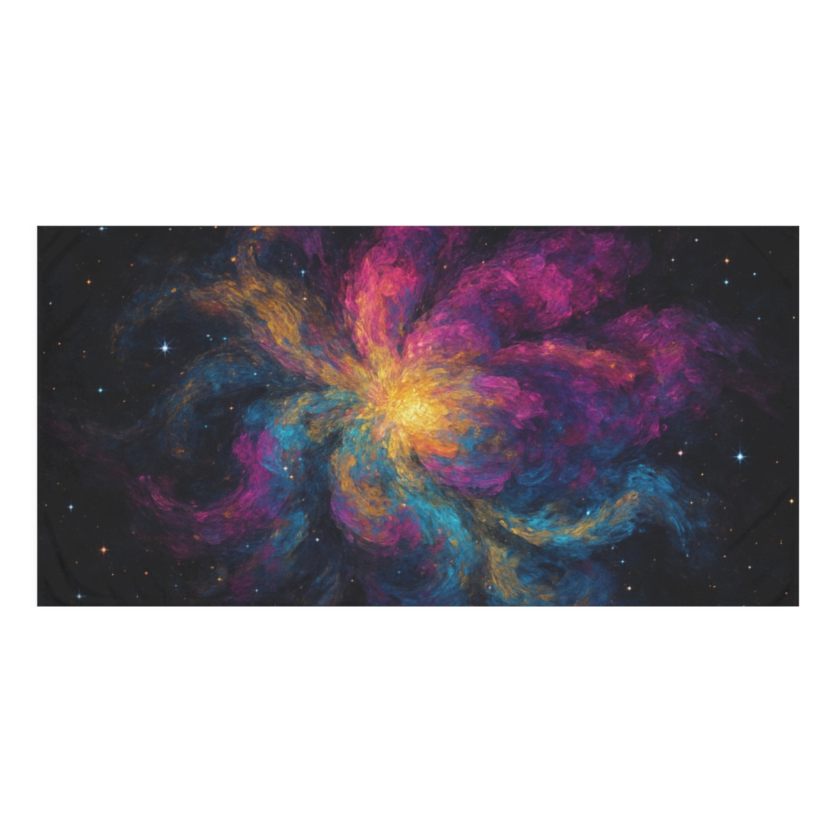 Prismatic Nebula Bloom designer printed towels