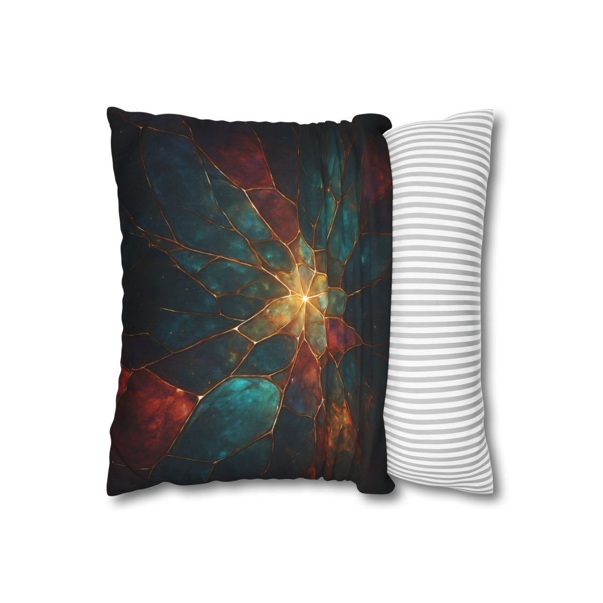 Prismatic Nebula Glasswork personalized pillow covers