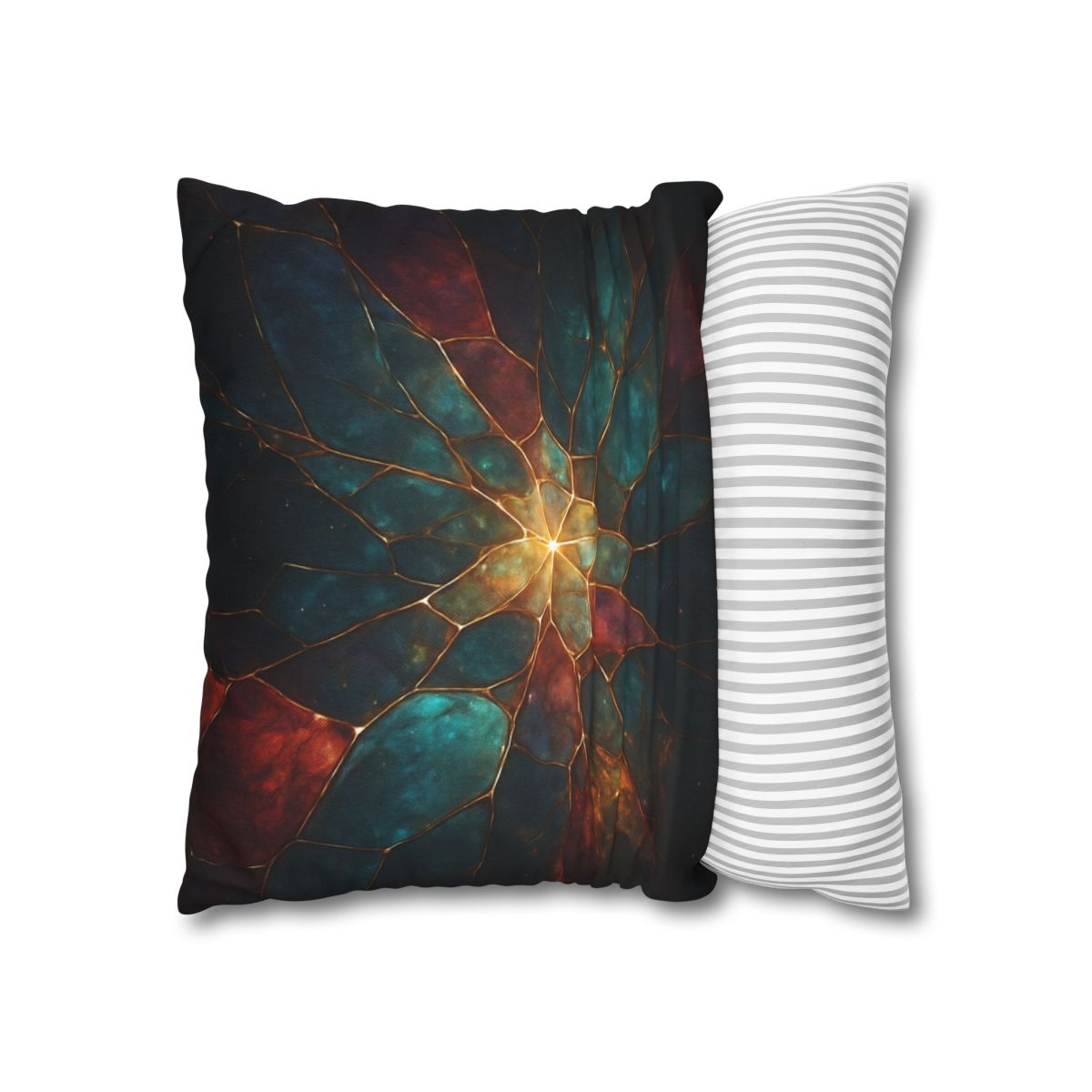 Prismatic Nebula Glasswork personalized pillow covers
