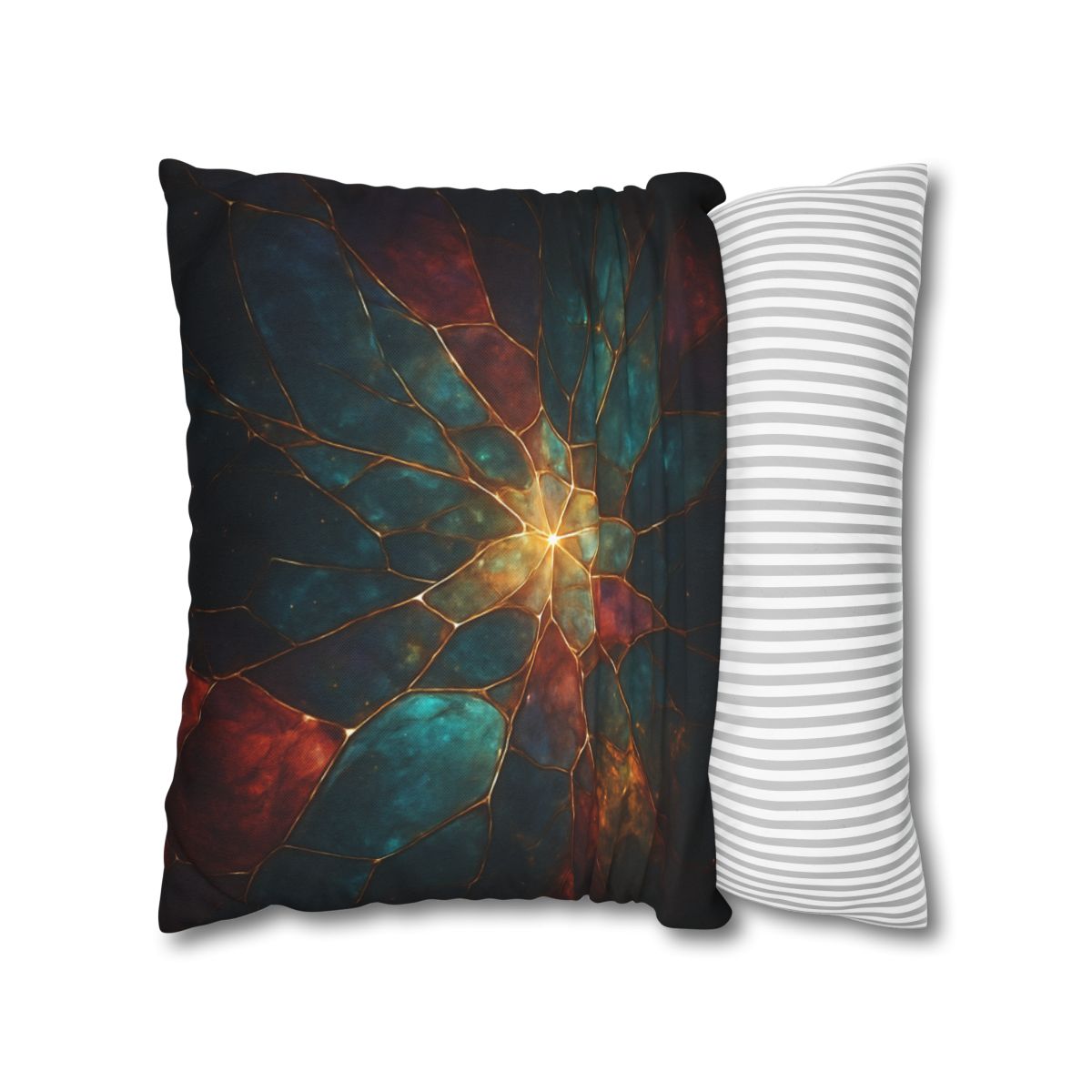 Prismatic Nebula Glasswork personalized pillow covers
