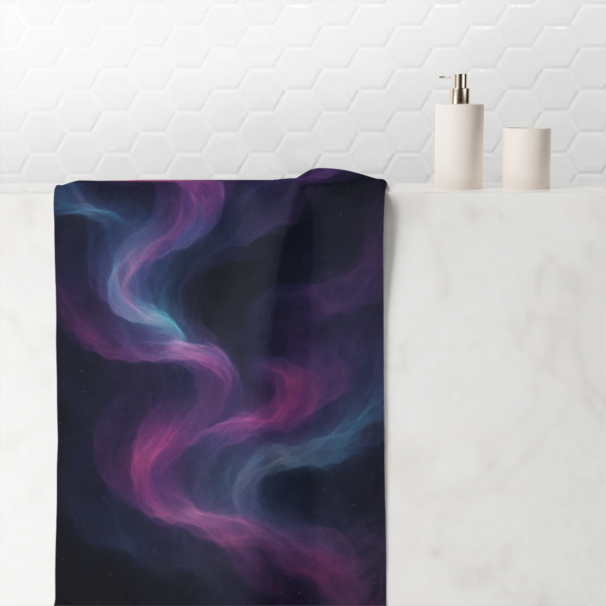 Prismatic Nebula Lacework custom towels
