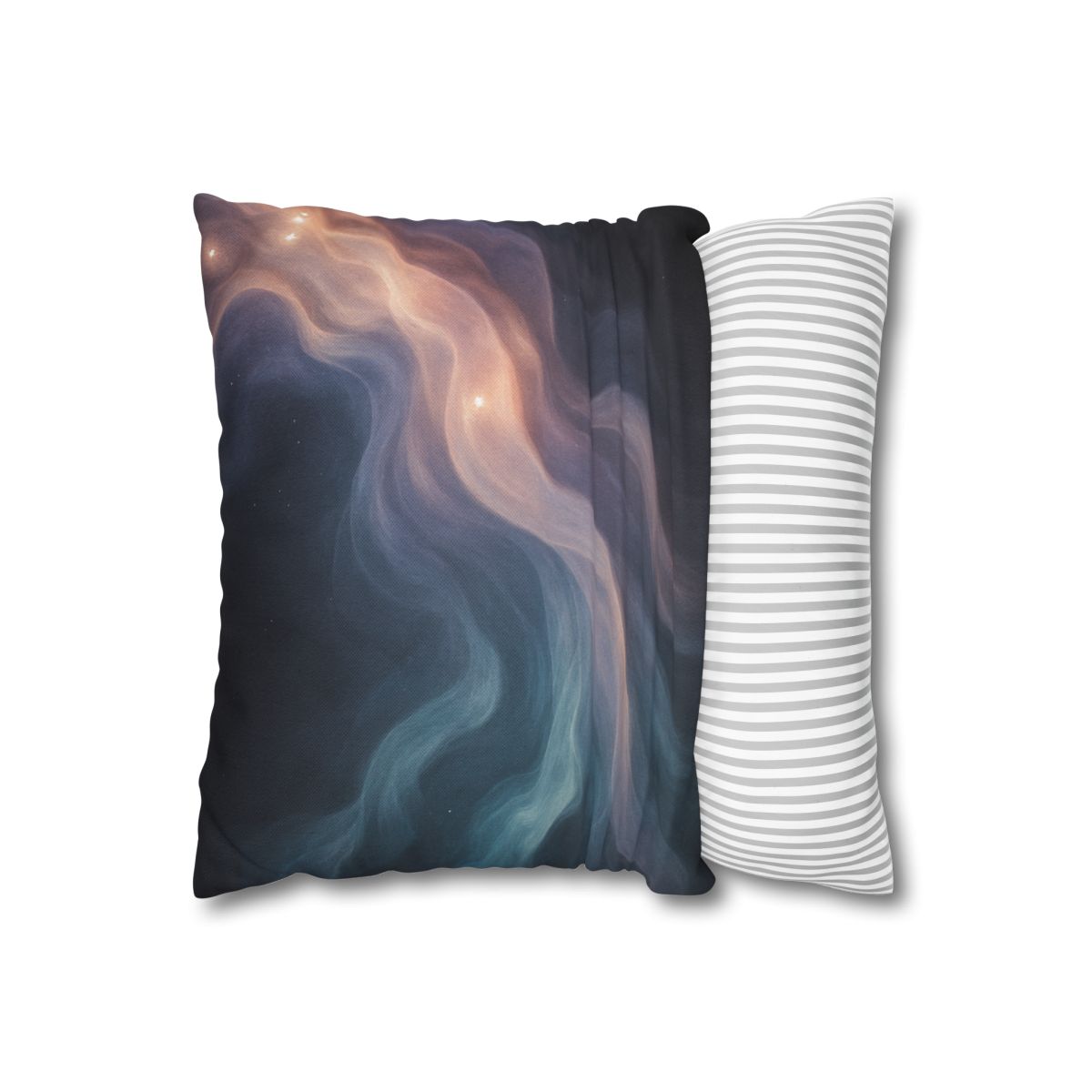 Prismatic Nebula Silk Drift personalized pillow covers