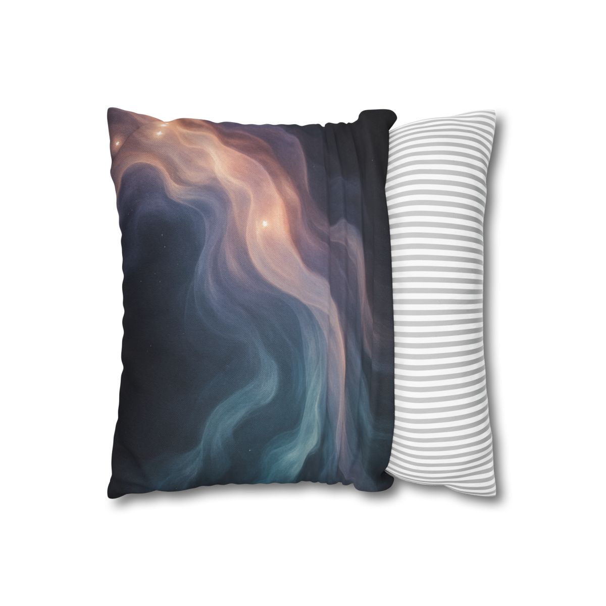 Prismatic Nebula Silk Drift personalized pillow covers