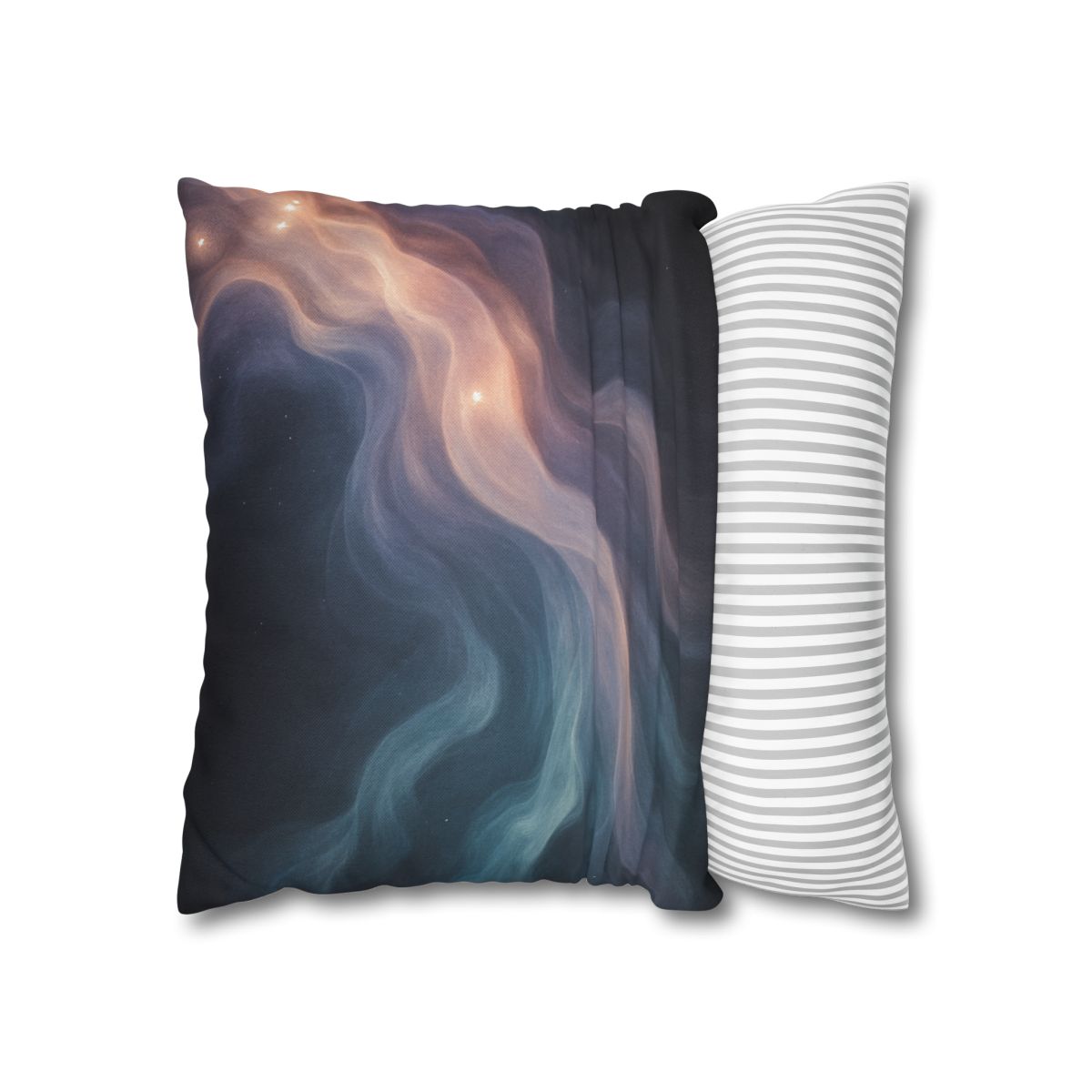 Prismatic Nebula Silk Drift personalized pillow covers