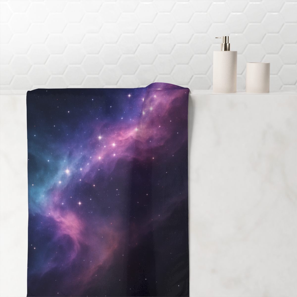 Prismatic Nebula Tidal Bloom soft cotton towels