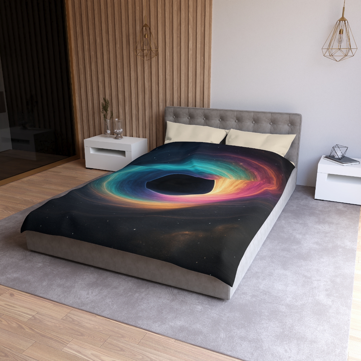 Prismatic Singularity Bloom personalized bedding duvets