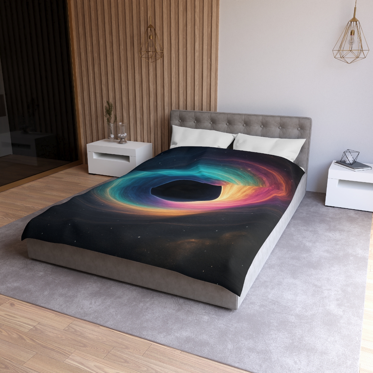 Prismatic Singularity Bloom personalized bedding duvets