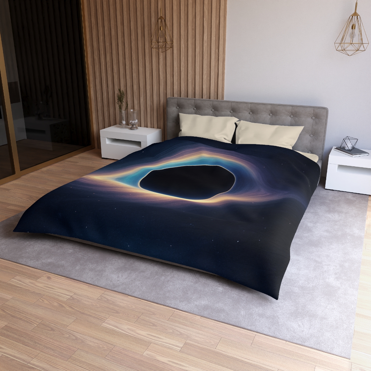 Prismatic Singularity Horizon duvets for gifts