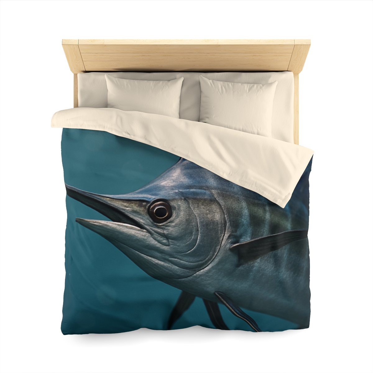 Prismatic Surge Sailfish designer printed duvets