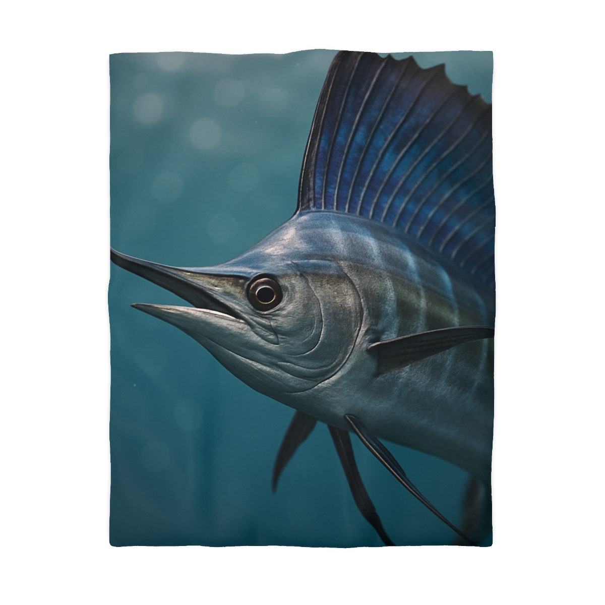 Prismatic Surge Sailfish designer printed duvets