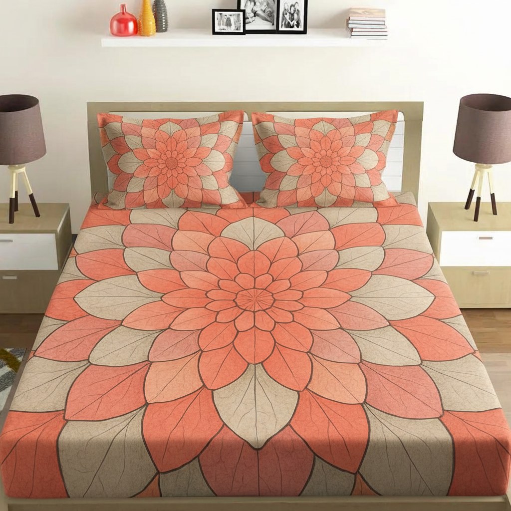 Petal Mosaic Halo trendy pattern bed linen sets