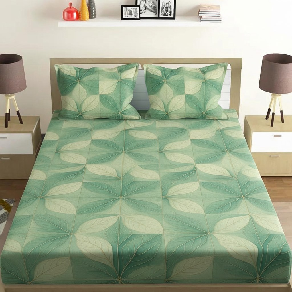 Venation Radiant Array soft cotton bedsheet and pillow cover sets