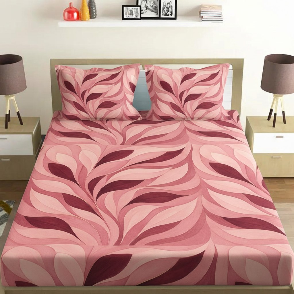 Petal Wave Patterns custom bedsheet sets with 2 pillow covers