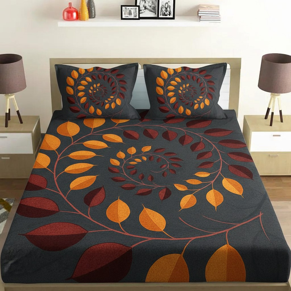 Seed Pod Spiral Network trendy pattern bed linen sets