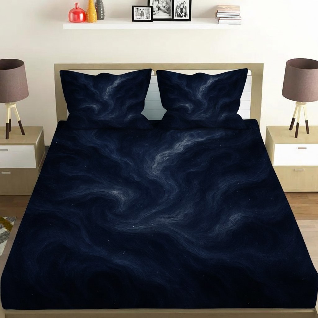 Dark Matter Mirage custom bedsheet sets with 2 pillow covers