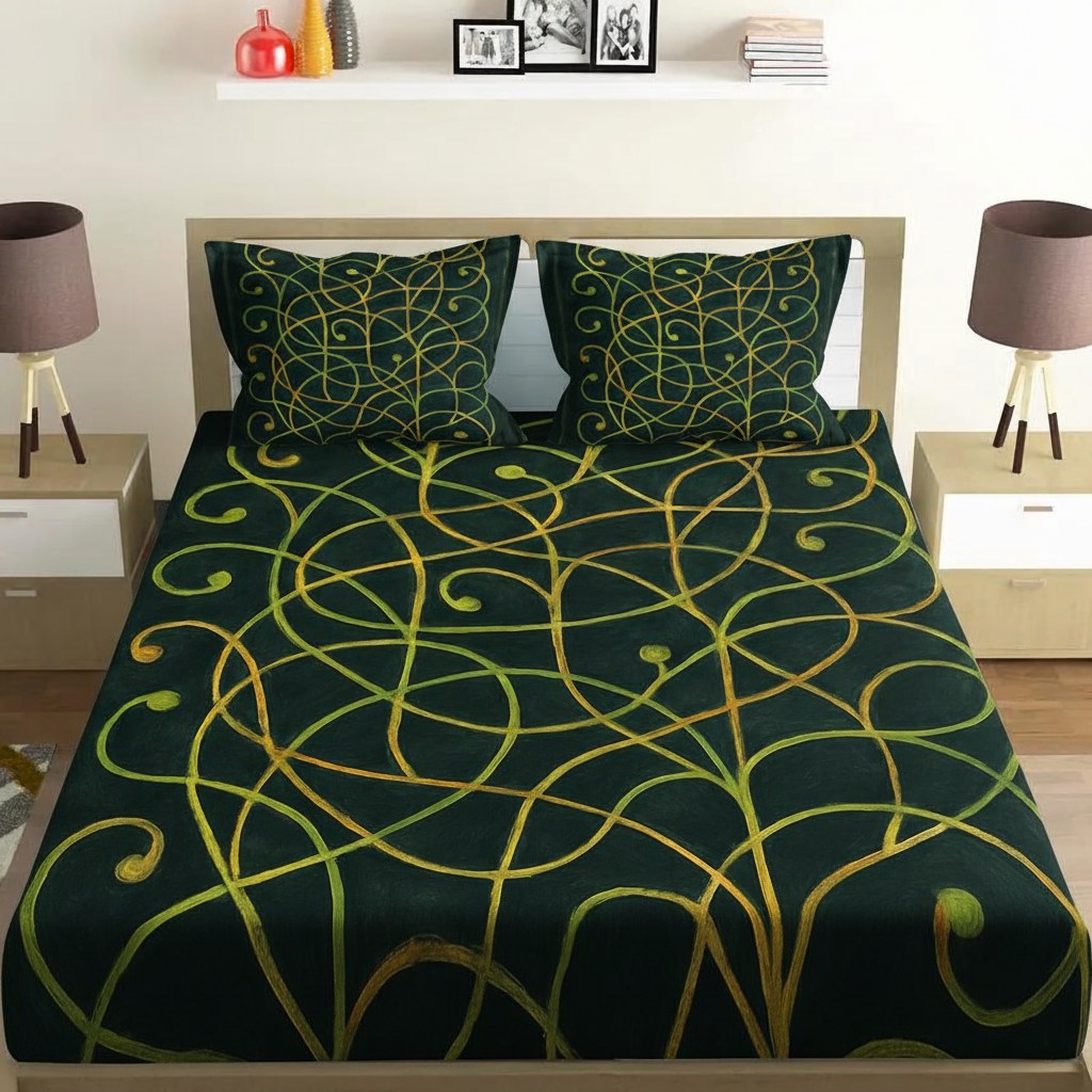 Cascading Vine Network unique gift bedsheet and pillow cover combos