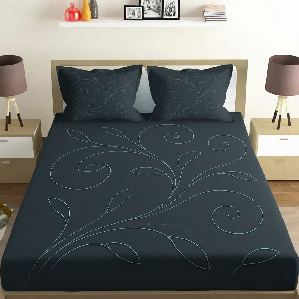 Tendril Curl Outline trendy pattern bed linen sets