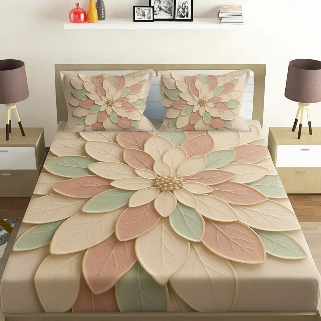 Petal Lace Mosaic trendy pattern bed linen sets