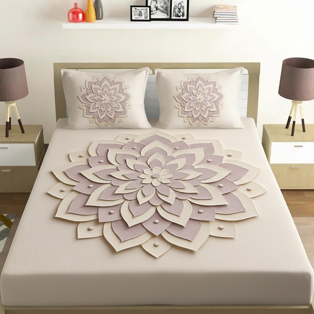 Petal Lace Mandala premium quality bedsheet sets