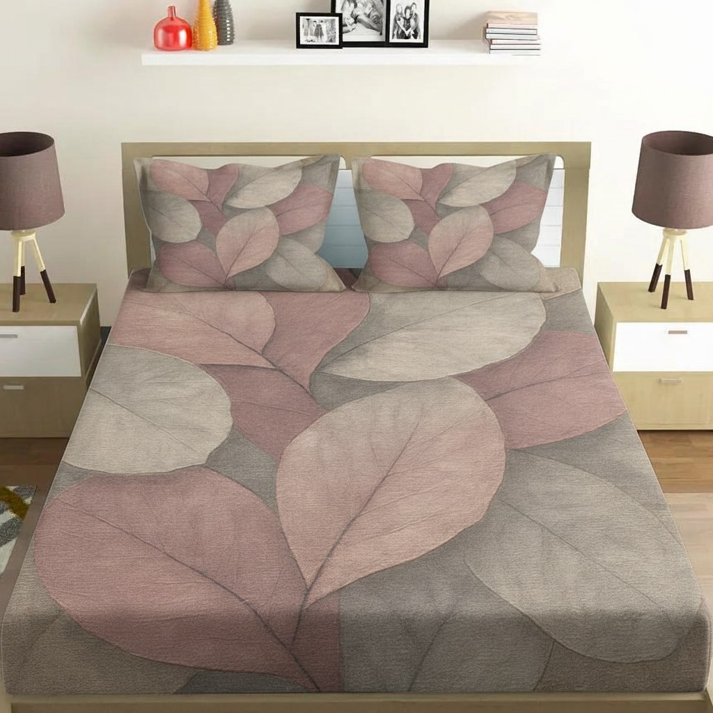 Petal Overlap Tapestry soft cotton bedsheet and pillow cover sets