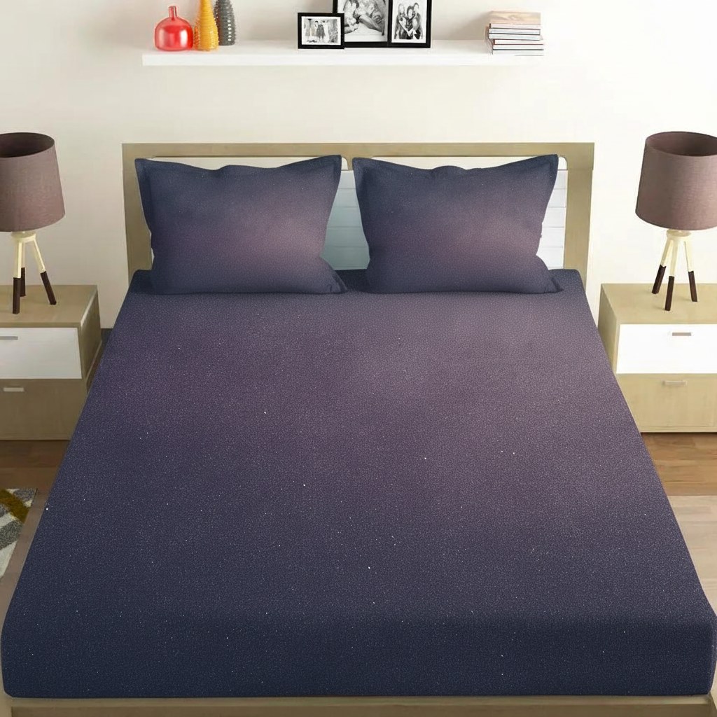 Dark Energy Gradient Veil custom bedsheet sets with 2 pillow covers